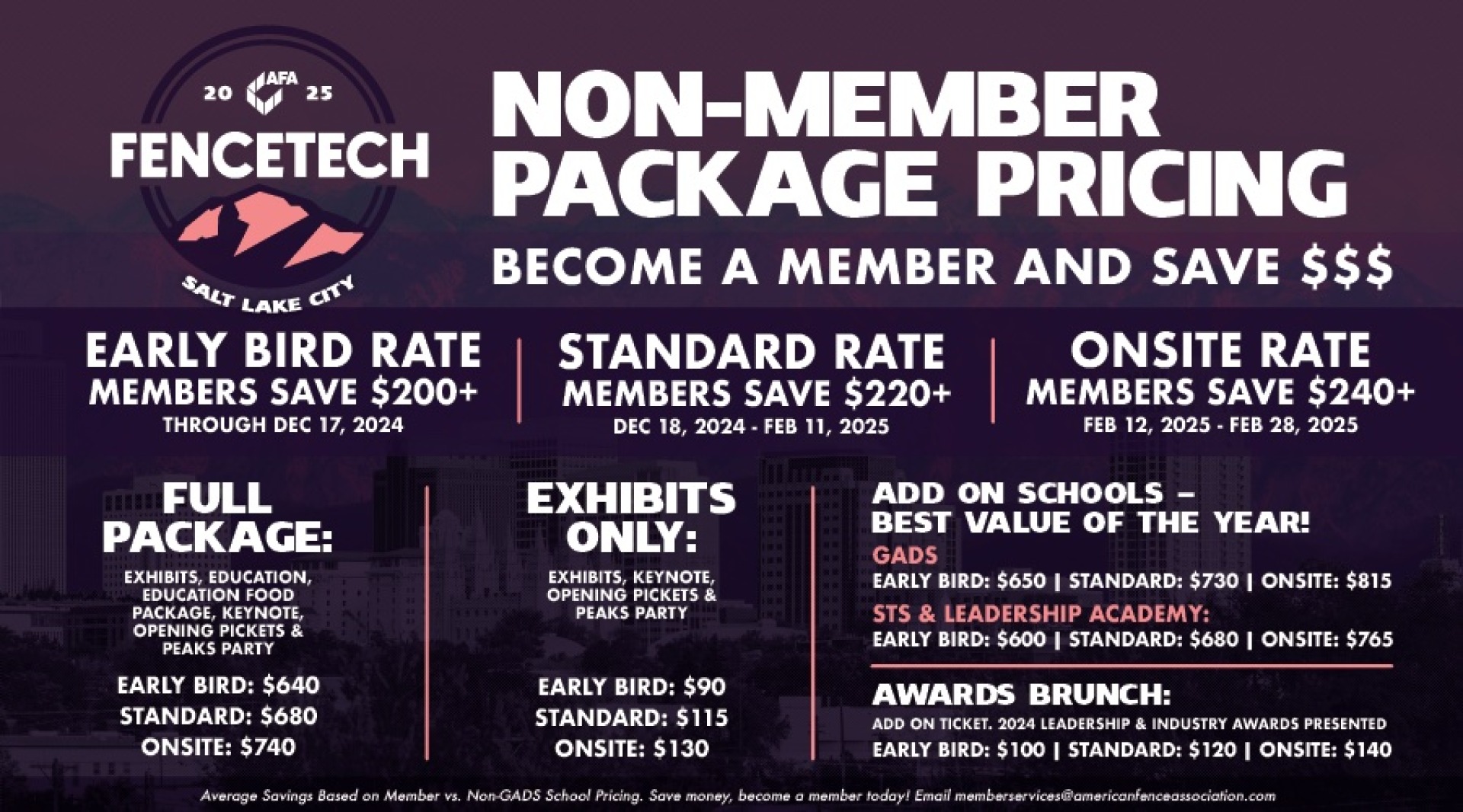 FT 2025 NON MEMBER PRICING